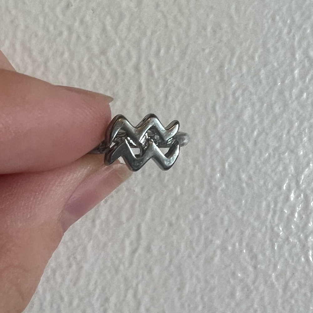 Etsy Aquarius Symbol Ring, Silver, Never worn, zodiac sign